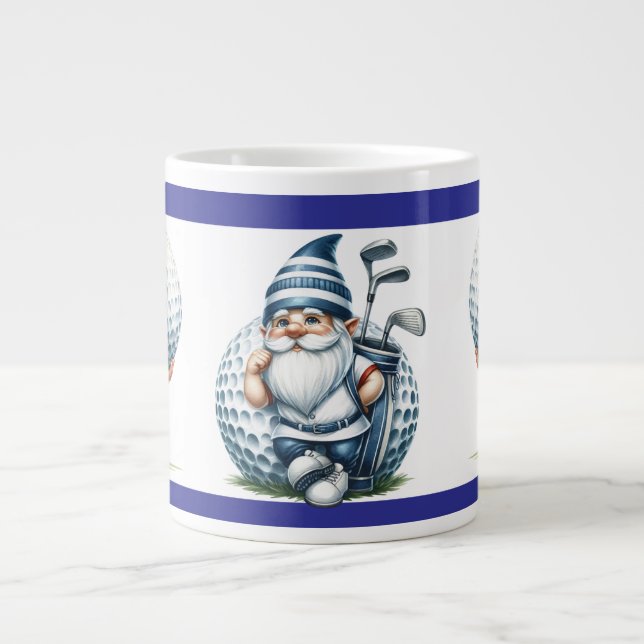 Caneca De Café Grande Golfing Gnomes Giant Coffee Mug (Frente)