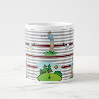 Caneca De Café Grande Golfistas, Golfe é minha vida!