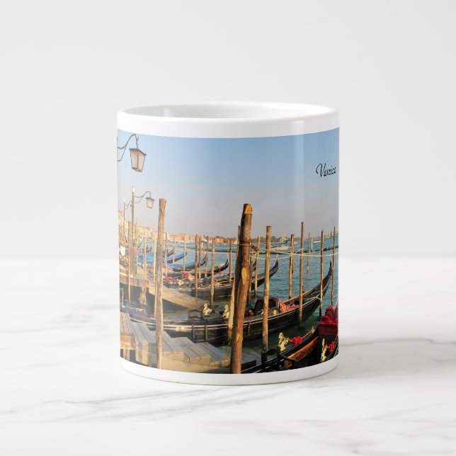 Caneca De Café Grande Gondolas, Veneza, Itália, Fotografia, Mug (Frente)