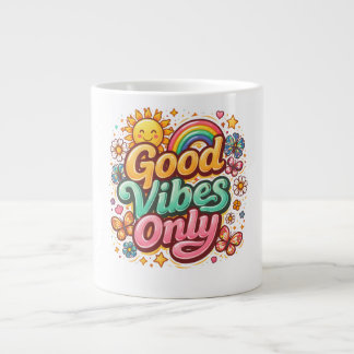 Caneca De Café Grande Good vibes only mug