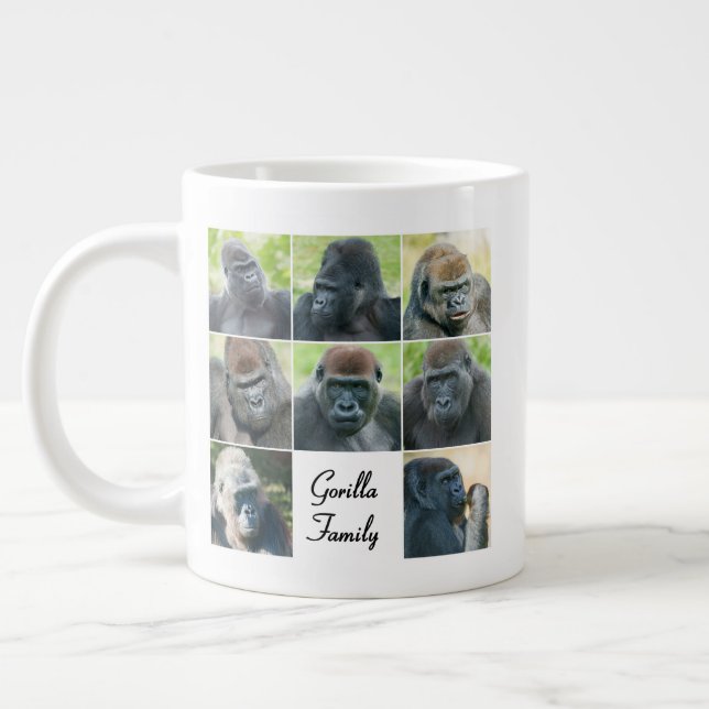 Caneca De Café Grande Gorilla Family (Esquerda)