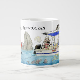 Caneca De Café Grande Gostava de OCEANO