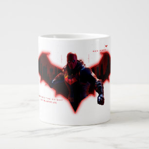 Caneca De Café Grande Gotham Knights Red Hood no Logotipo