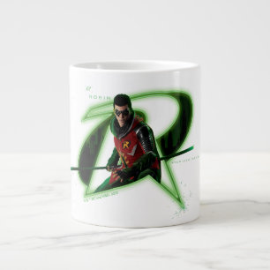 Caneca De Café Grande Gotham Knights Robin no logotipo