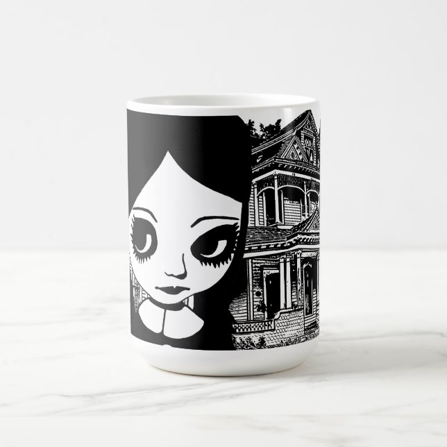 Caneca De Café Grande Gótico de olho Arte original assombrada (Centro)