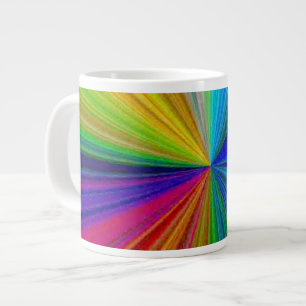 Caneca De Café Grande Gradação circular arco-íris