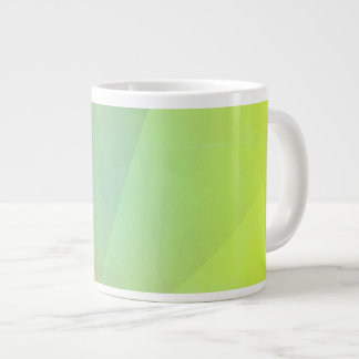 Caneca De Café Grande Gradação Geométrica Amarela Moderna