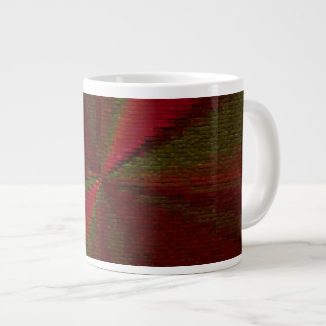 Caneca De Café Grande Gradiação circular - Vermelho a Verde (Frente Esquerda)