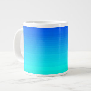 Caneca De Café Grande Gradiente Azul e Verde do Mar e do Céu