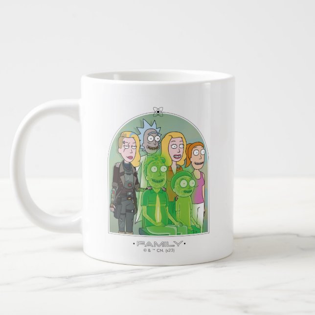 Caneca De Café Grande Gráfico da Família de rick e Morty (Esquerda)