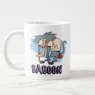 Caneca De Café Grande Gráfico de Caracteres Baboon I.R.