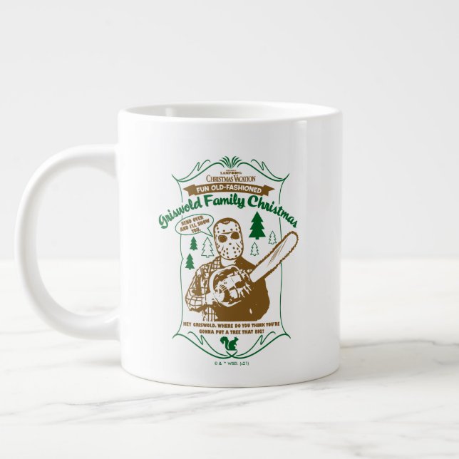 Caneca De Café Grande Gráfico de Chainsaw da Família Griswold (Esquerda)