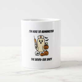 Caneca De Café Grande Gráfico de Enfermeira Fantasma no Halloween