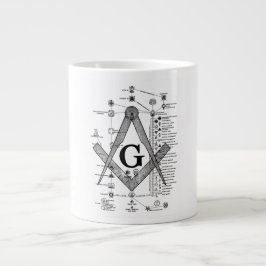 Caneca De Café Grande Gráfico de Graus Masônicos