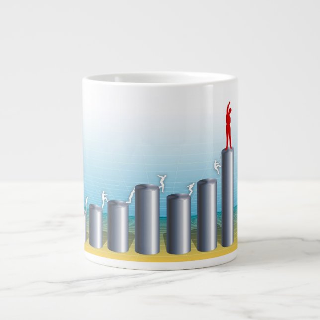 Caneca De Café Grande Gráfico de Negócios (Frente)