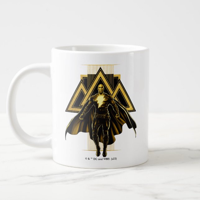 Caneca De Café Grande Gráfico de Pilares Triangulares de Adão Preto (Esquerda)