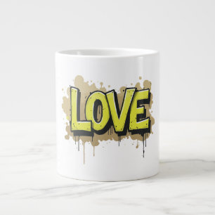Caneca De Café Grande Grafite Urban Love Bloom