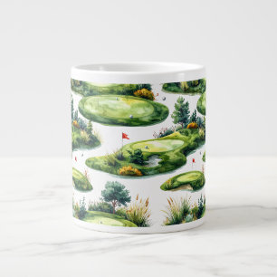 Caneca De Café Grande Grama de Treino de Golfe