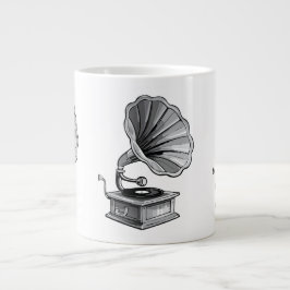 Caneca De Café Grande Gramofone