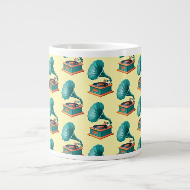 Caneca De Café Grande Gramofone (Frente)