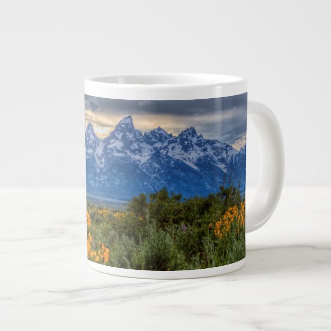 Caneca De Café Grande Grand Tetons (Frente Esquerda)