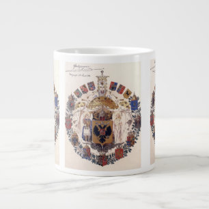 Caneca De Café Grande Grande brasão de armas da Rússia Imperial