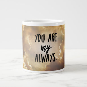 Caneca De Café Grande Grande Café Romântico Mug com Cotação de Amor