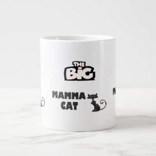 Caneca De Café Grande Grande design de mamã para gatos legal