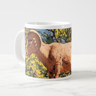 Caneca De Café Grande Grande Ram de Ovinos do Corno