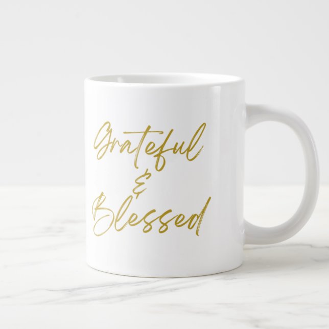 Caneca De Café Grande Grateful Jumbo 20 oz Mug (Direita)