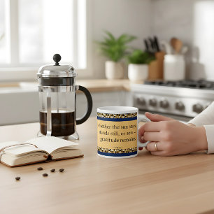 Caneca De Café Grande Gratidão Permanece   Afirmação Inspiradora