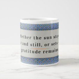 Caneca De Café Grande Gratitude Remains: Nice Day & Better Night Always