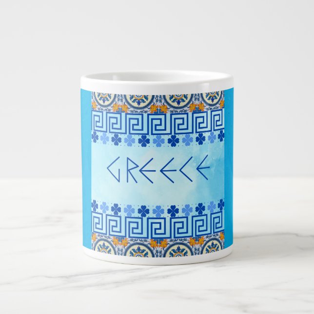 Caneca De Café Grande Grécia, Estilo grego Specialty Mug (Frente)