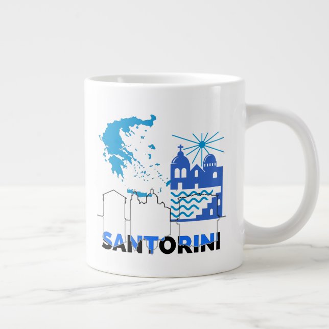 Caneca De Café Grande Grécia Santorini.b (Direita)