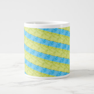 Caneca De Café Grande green and blue blocks