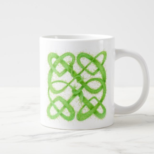 Caneca De Café Grande GREEN CELTIC KNOT Big Mug (Direita)