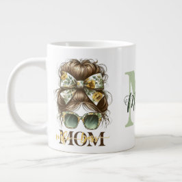 Caneca De Café Grande Green Messy Mãe Chefe Esposa