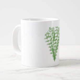 Caneca De Café Grande Green plant in the shape of a bouquet.