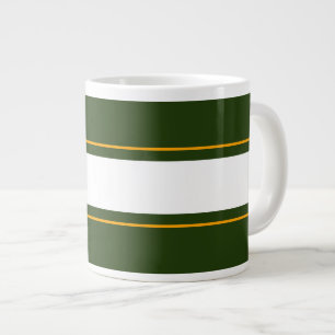Caneca De Café Grande Greve de corridas amarelas verdes da floresta desp