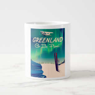 Caneca De Café Grande Groenlândia 'Vá de Avião!'
