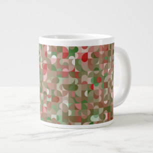 Caneca De Café Grande Groovy Boho Mod Retro Geométrico Giant Co