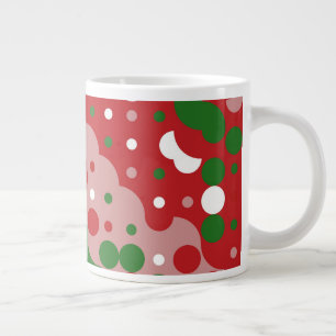 Caneca De Café Grande Groovy Funky Mod Retro Padrão de Natal