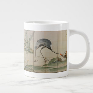 Caneca De Café Grande Gruas, pinos e bambu