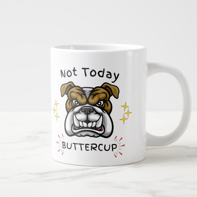 Caneca De Café Grande Grumpy Bulldog Cup, Dog Lover Gift Idea, Pet Humor (Direita)