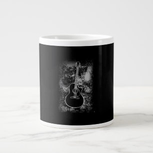 Caneca De Café Grande Grunge Guitar Graphic Rock Musical Jazz