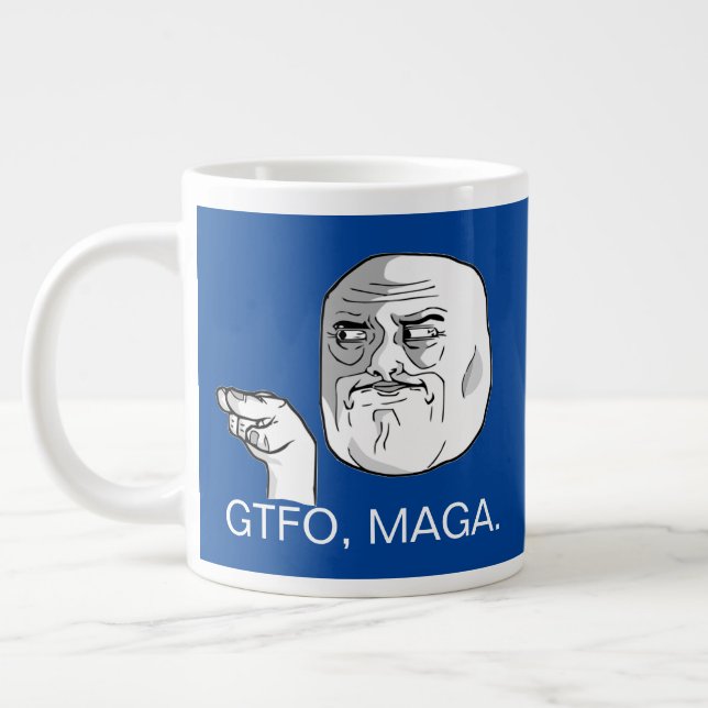 CANECA DE CAFÉ GRANDE GTFO, MAGA. (Esquerda)