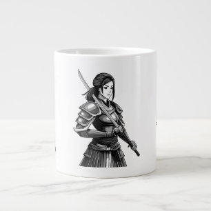Caneca De Café Grande Guerreira samurai japonesa - mulher