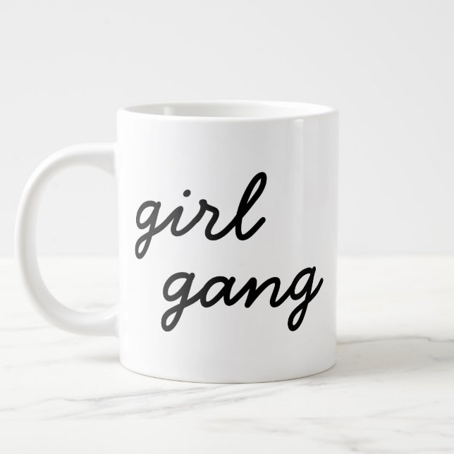 Caneca De Café Grande guião feminina moderna e fofa de gangue (Esquerda)