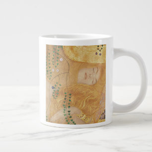 Caneca De Café Grande Gustav Klimt  Detalhe das serpentes de água I