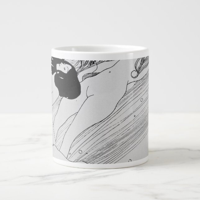Caneca De Café Grande Gustav Klimt - O Sangue Dos Peixes (Frente)